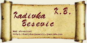 Kadivka Bešević vizit kartica